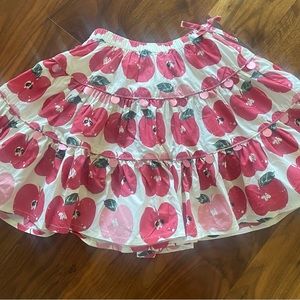 Pink Chicken Apple Stamp Skirt.
